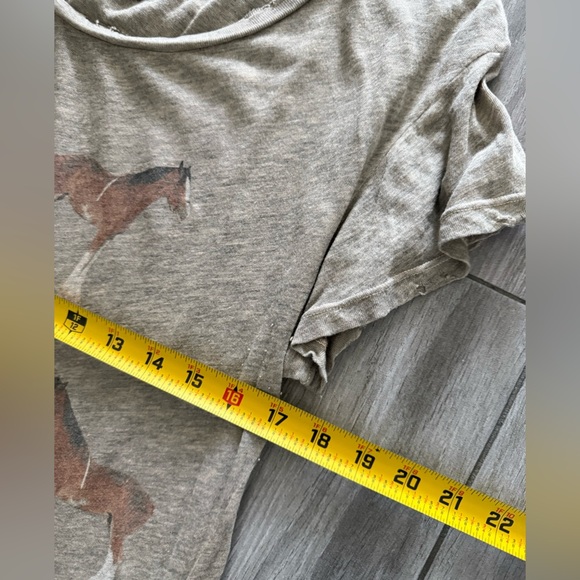 Wildfox|Distressed tan horse print tee,burnout style•••boho novelty print - Picture 12 of 13